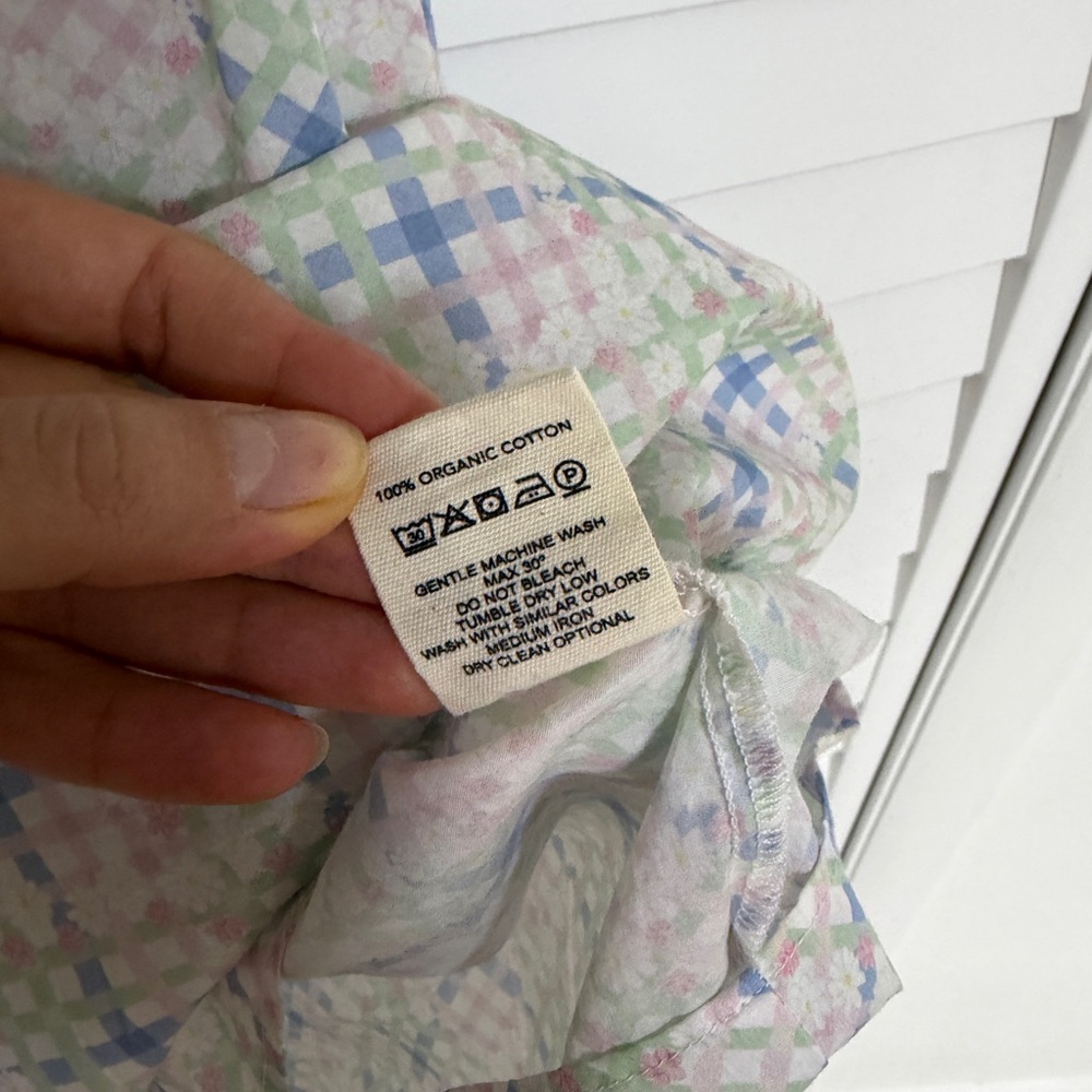 Djerf Avenue Airy Poplin Mini Dress Cottage Meadow - Picture 5 of 5